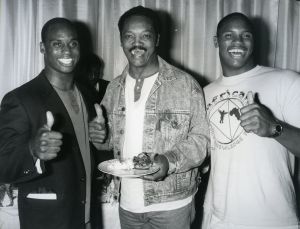 Jesse Jackson with his sons 1989, Atlantic City, NJ.jpg